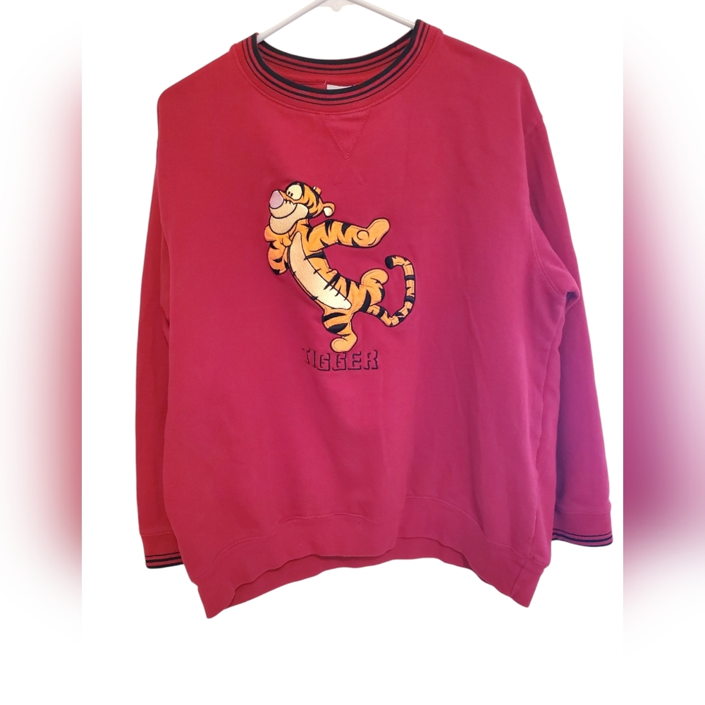 Disney Red Tigger Graphic Crew Neck Sweater